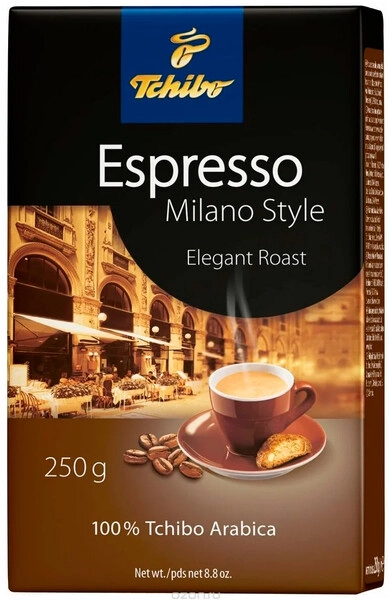 Бакалея Tchibo, Espresso Milano Style, Ground Coffee, 250 г — купить ...