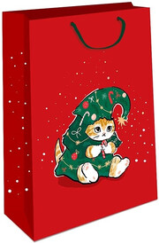 Gift Bag, Christmas Cat