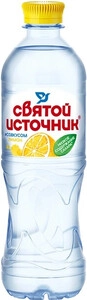 Минеральная вода Святой Источник Негазированная Лимон, в пластиковой бутылке, 0.5 л