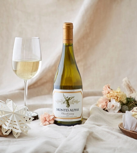 Wine Montes Alpha Chardonnay, Aconcagua Costa DO, 2021, 750 ml