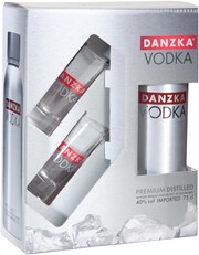Водка Danzka, gift box with 2 glasses, 0.75 л