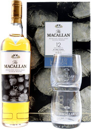 Macallan Fine Oak 12 Years Old, gift box and 2 glasses, 0.7 л