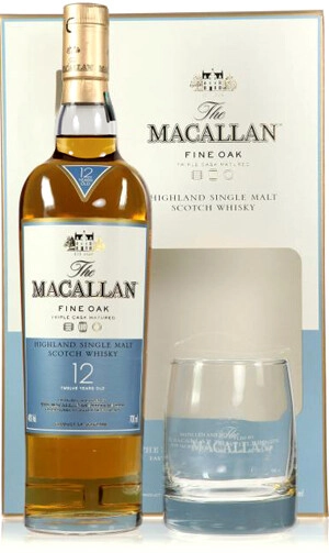 Виски Macallan Fine Oak 12 Years Old, gift в подарочной коробке