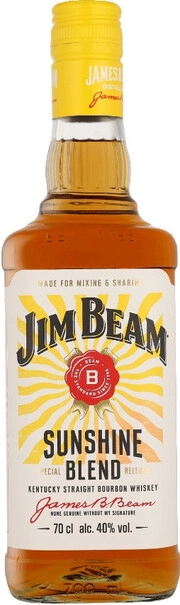 На фото изображение Jim Beam Sunshine, 0.7 L (Джим Бим Саншайн в бутылках объемом 0.7 литра)