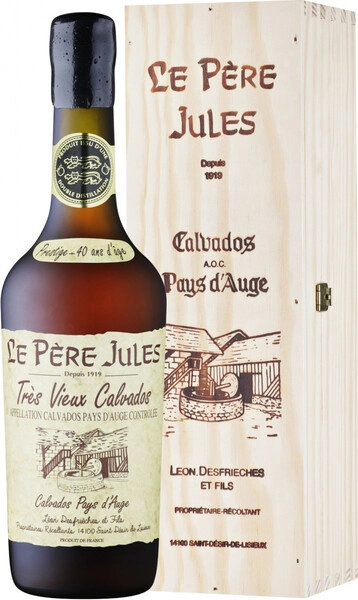Кальвадос Le Pere Jules, 40 Ans Tres Vieux, Calvados Pays d'Auge