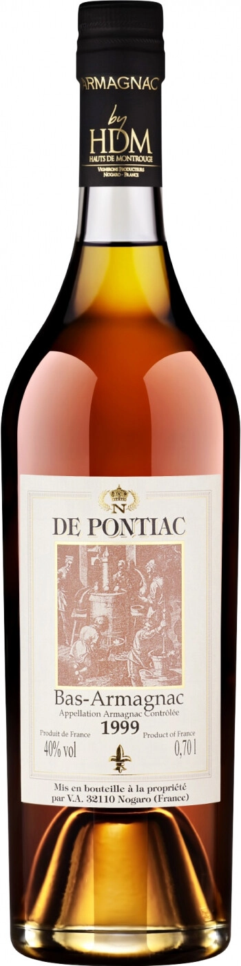 Armagnac De Pontiac Vintage, Bas-Armagnac AOC, 1999, wooden box