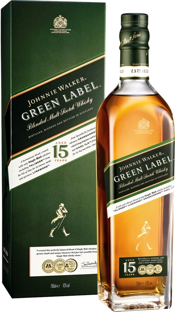 mini comfortabel Ik heb een Engelse les Whisky Johnnie Walker Green Label 15 years old, with box, 700 ml Johnnie  Walker Green Label 15 years old, with box – price, reviews