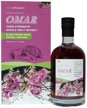 Суреттегі сурет Omar Cask Strength Single Malt Black Queen Wine Barrel Finished, gift box, 0.7 L