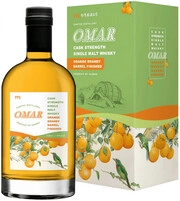 Суреттегі сурет Omar Cask Strength Single Malt Orange Brandy Barrel Finished, gift box, 0.7 L