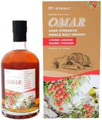 Omar Cask Strength Single Malt Lychee Liqueur Barrel Finished, gift box, 0.7 л