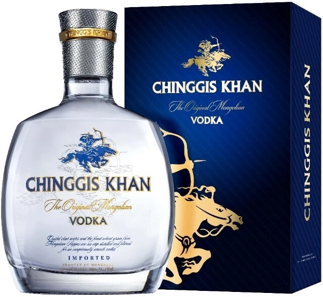 Vodka Chinggis Khan, gift box, 1000 ml Chinggis Khan, gift box