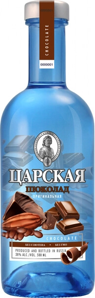 【キャプション付き】『青liquor 』1杯 Ликер «Tsarskaja» Original Chocolate, 0.5 л — купить ликер