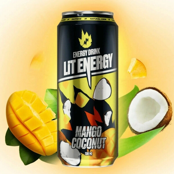 Вода "Lit Energy" Mango-Coconut, Energy Drink, in can, 0.45 л — купить ...