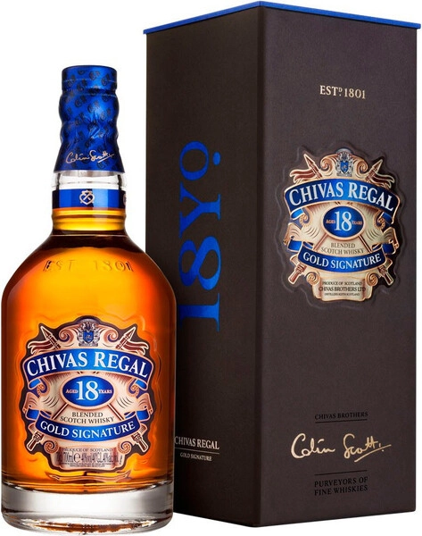 Виски «Chivas Regal» 18 years old, в подарочной коробке, 0.7 л