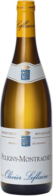 На фото изображение Olivier Leflaive, Puligny-Montrachet AOC, 2021, 0.75 L (Оливье Лефлев, Пюлиньи-Монраше, 2021 объемом 0.75 литра)
