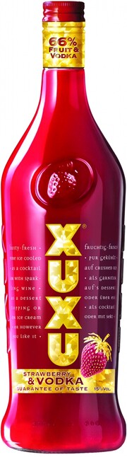 На фото изображение XUXU Strawberry & Vodka, 0.7 L (Ксу Ксу Клубника & Водка объемом 0.7 литра)