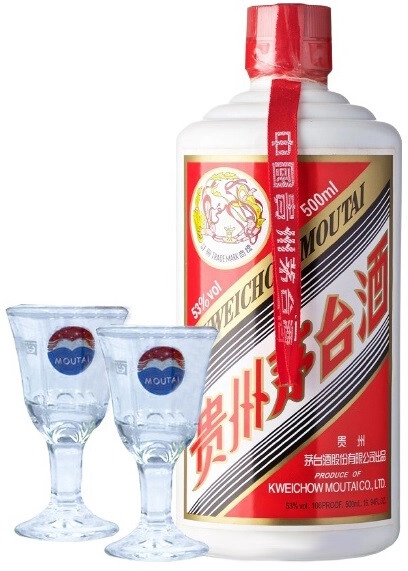 Kweichow Moutai 100ml 53% 2本 Винный набор «Kweichow Moutai» (53%), в подарочной коробке with 2