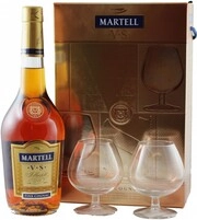 Martell VS, with 2 glass box, 0.7 л