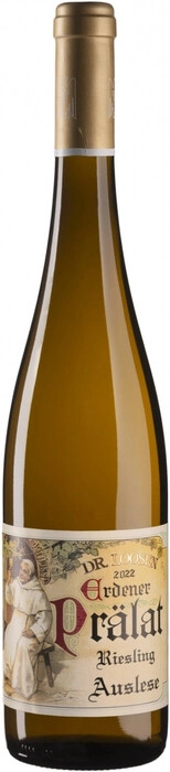 На фото изображение Dr. Loosen, Erdener Pralat Riesling Auslese Goldkapsel, 2022, 0.75 L (Др. Лоозен, Эрденер Прелат Рислинг Ауслезе Гольдкапсель, 2022 объемом 0.75 литра)