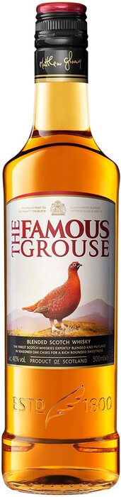 На фото изображение The Famous Grouse Finest, 0.5 L (Фэймос Граус в бутылках объемом 0.5 литра)