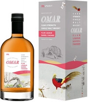 Суреттегі сурет Omar Cask Strength Single Malt Plum Liqueur Barrel Finished, gift box, 0.7 L