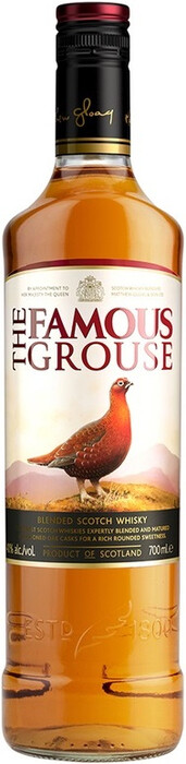 На фото изображение The Famous Grouse Finest, 0.7 L (Фэймос Граус в бутылках объемом 0.7 литра)