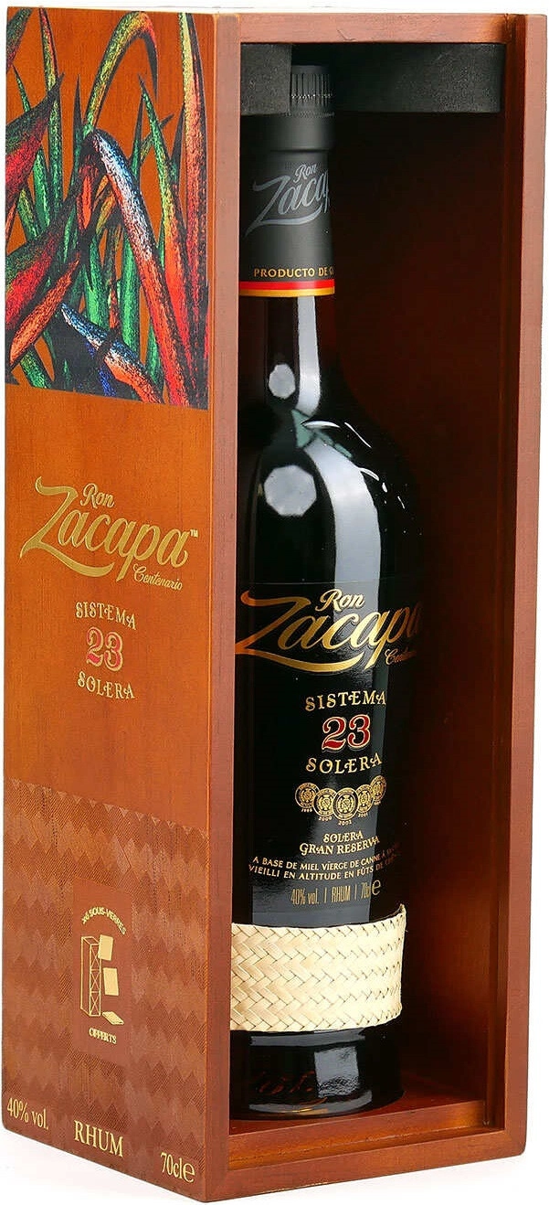 Ром Zacapa Centenario, Solera Gran Reserva 23, в деревянной коробке, 0.7 л  — купить ром Закапа Сентенарио, Солера Гран Ресерва 23, wooden box, 700 мл  – цена 12207 руб, отзывы в Winestyle