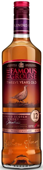 In the photo image The Famous Grouse Blended Whisky aged 12 years, 0.7 L