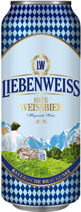 Светлое пиво Liebenweiss Hefe-Weissbier, in can, 0.5 л
