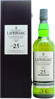 In the photo image Laphroaig Malt 25 years old, with box, 0.7 L