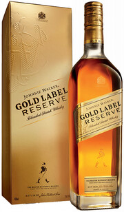 На фото изображение Johnnie Walker Gold Label Reserve, gift box, 0.7 L (Джонни Уокер, Голд Лейбл Резерв, в подарочной коробке в бутылках объемом 0.7 литра)