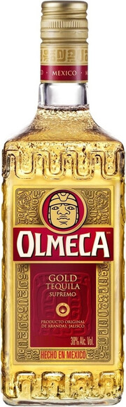 На фото изображение Olmeca Gold Supreme, 0.7 L (Ольмека Золотая объемом 0.7 литра)