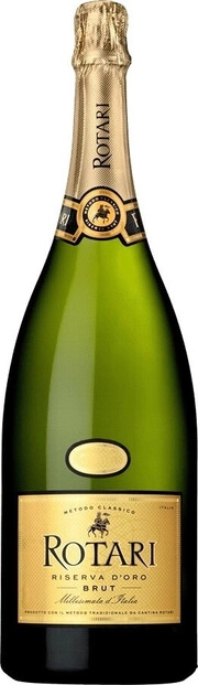 На фото изображение Rotari, Riserva Brut, Trento DOC, 2019, 1.5 L (Ротари, Ризерва Брют, 2019 объемом 1.5 литра)