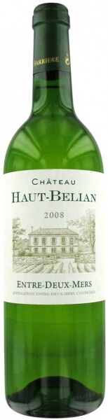 На фото изображение Chateau Haut-Belian Entre-Deux-Mers AOC 2008, 0.75 L (Шато О-Бельян (Антр-Де-Мер) объемом 0.75 литра)