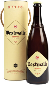 Westmalle, Trappist Tripel, in gift tube, 0.75 л