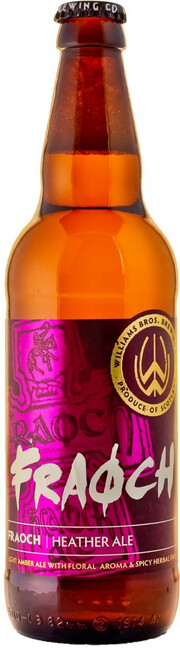 На фото изображение Williams, Fraoch Heather Ale, 0.5 L (Фраох Вересковый Эль объемом 0.5 литра)