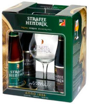 Straffe Hendrik, gift set (4 bottles & glass), 0.33 л