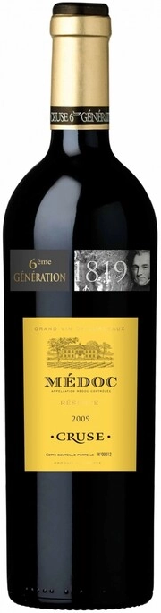 Wine Cruse, 6-eme generation Reserve, Medoc AOC, 750 ml Cruse, 6-eme ...