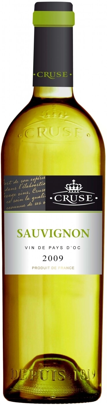 Wine Cruse, Sauvignon Blanc, Vin de Pays d'Oc, 750 ml Cruse
