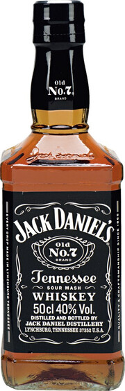 На фото изображение Jack Daniels, 0.5 L (Джек Дэниэлс в бутылках объемом 0.5 литра)