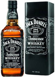 In the photo image Jack Daniels, with metal box, 0.7 L