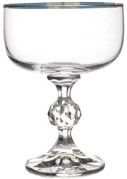 Суреттегі сурет Crystalex, V-D Bowl for Dessert, Gold Line, set of 6 pcs, 0.2 L