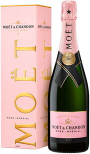 In the photo image Moet & Chandon, Brut Imperial Rose, gift box, 0.75 L