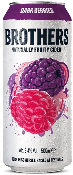 Сидр «Brothers» Dark Berries, in can, 0.5 л — купить сидр «Бразерс