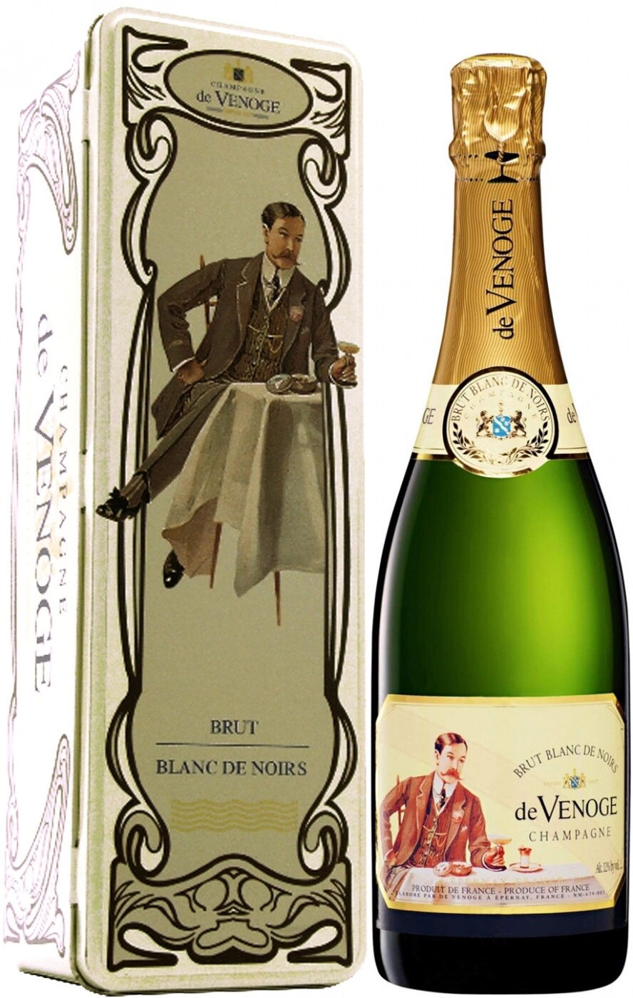 Champagne Champagne de Venoge Blanc de Noirs Brut AOC metal box