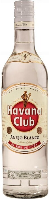 На фото изображение Havana Club Anejo Blanko, 0.7 L (Гавана Клуб Аньехо Бланко объемом 0.7 литра)