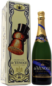Champagne de Venoge, Cordon Bleu Brut Select, Champagne AOC, metal box