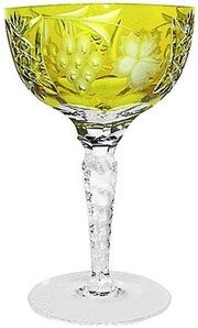 Ajka Crystal, Grape Amber, Champagne Stemglass, 210 ml