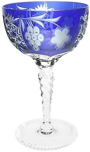Ajka Crystal, Grape Blue, Champagne Stemglass, 210 ml