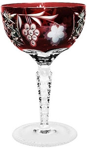 Ajka Crystal, Grape Dark Ruby, Champagne Stemglass, 210 ml